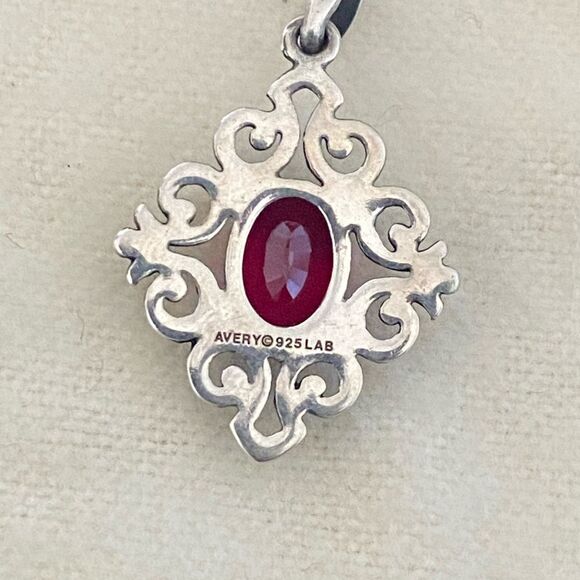 James Avery Spanish Lace July(Ruby)Birthstone Pendant - Picture 3 of 4